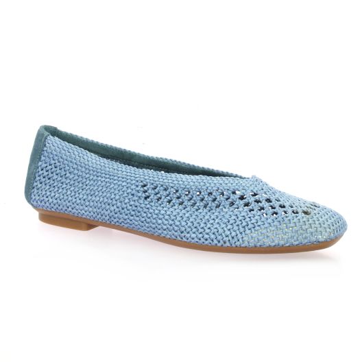Reqins Ballerines crochet bleu jean