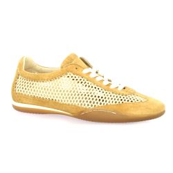 Reqins Baskets cuir velours camel