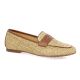 Coco abricot Mocassins cuir tresse marron