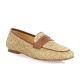 Coco abricot Mocassins cuir tresse marron