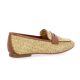 Coco abricot Mocassins cuir tresse marron