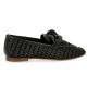Coco abricot Mocassins cuir tresse noir