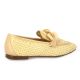 Coco abricot Mocassins cuir tresse beige