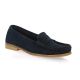 Exit Mocassins cuir velours marine