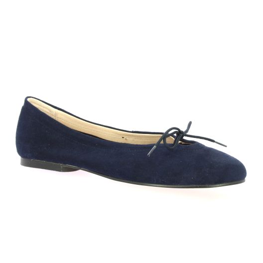 Exit Ballerines cuir velours marine