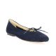 Exit Ballerines cuir velours marine