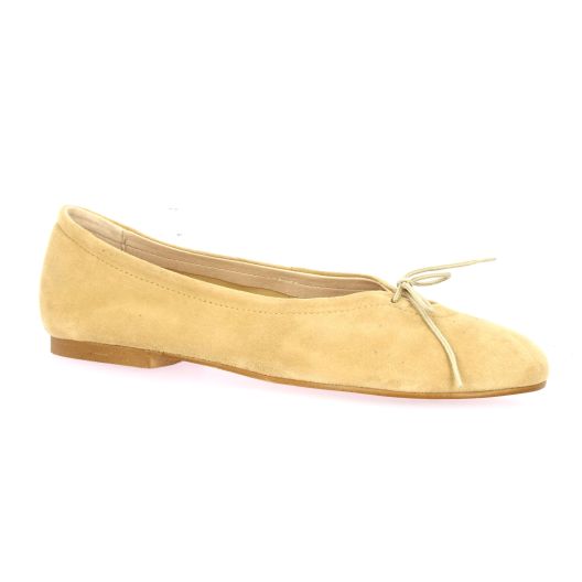 Exit Ballerines cuir velours camel