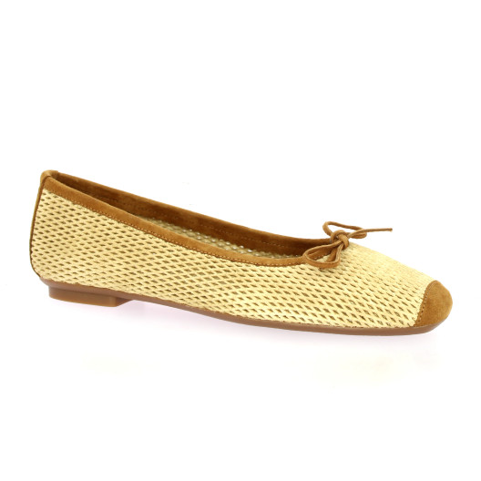 Reqins Ballerines cuir velours chamois