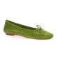 Reqins Ballerines cuir velours vert mousse
