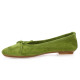Reqins Ballerines cuir velours vert mousse