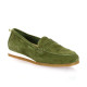Reqins Mocassins cuir velours olive