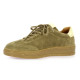 Creator Baskets cuir velours taupe/or
