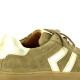 Creator Baskets cuir velours taupe/or