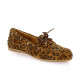 Creator Mocassins cuir velours leopard