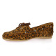 Creator Mocassins cuir velours leopard