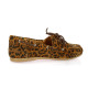Creator Mocassins cuir velours leopard