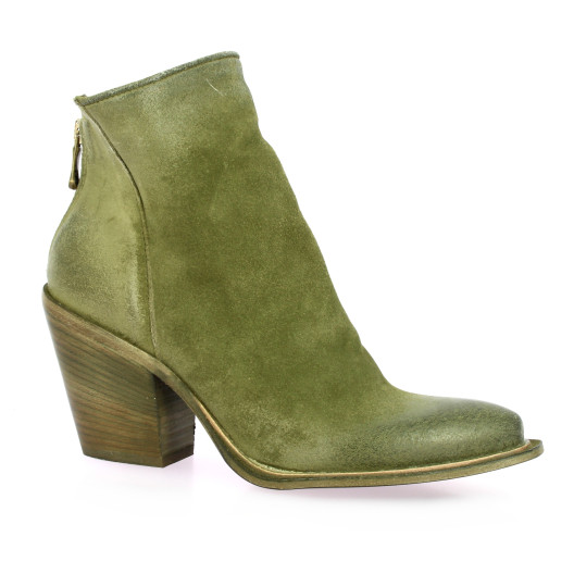 Metisse Boots cuir velours kaki
