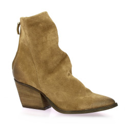 Mimmu Boots cuir velours tabac