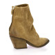 Mimmu Boots cuir velours tabac
