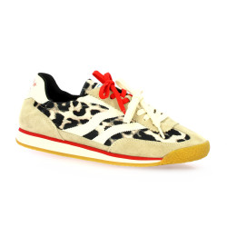 Mrp Baskets cuir velours leopard