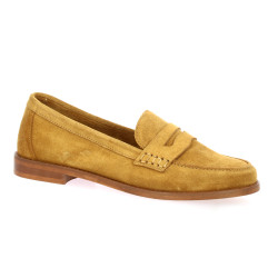 Impact Mocassins cuir velours cognac