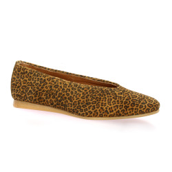 Impact Ballerines cuir velours leopard