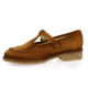 Pao Nu pieds cuir velours cognac