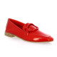 Coco abricot Mocassins cuir vernis rouge