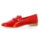Coco abricot Mocassins cuir vernis rouge