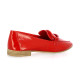 Coco abricot Mocassins cuir vernis rouge