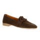 Coco abricot Mocassins cuir velours marron