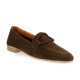 Coco abricot Mocassins cuir velours marron