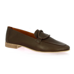 Coco abricot Mocassins cuir marron