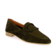 Coco abricot Mocassins cuir velours kaki