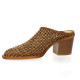 Spaziozero Mules cuir cognac