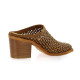 Spaziozero Mules cuir cognac