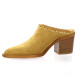 Spaziozero Mules cuir velours cognac