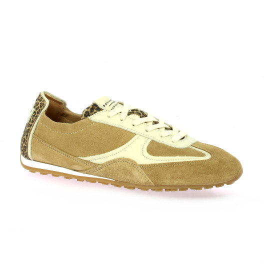 Palladium Baskets cuir velours beige