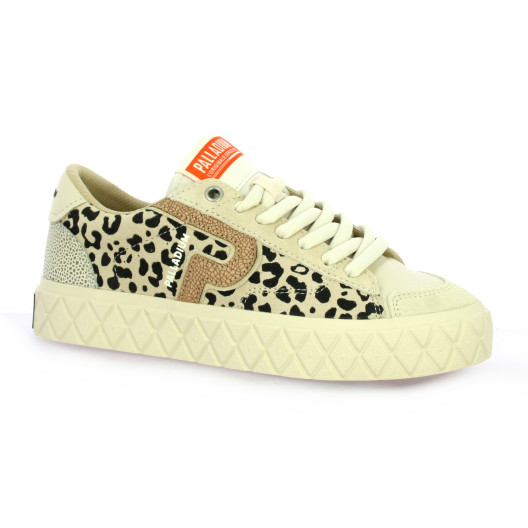 Palladium Baskets cuir velours leopard