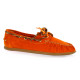 Pao Mocassins cuir velours orange