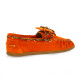 Pao Mocassins cuir velours orange