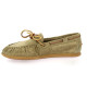Pao Mocassins cuir velours taupe