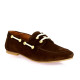 So send Mocassins cuir velours marron