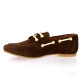 So send Mocassins cuir velours marron
