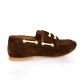 So send Mocassins cuir velours marron