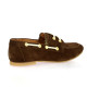 So send Mocassins cuir velours marron