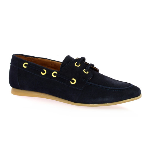 So send Mocassins cuir velours marine