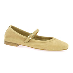 We do Ballerines cuir velours beige