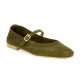 We do Ballerines cuir velours kaki