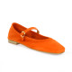 We do Ballerines cuir velours orange